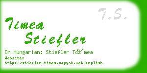 timea stiefler business card